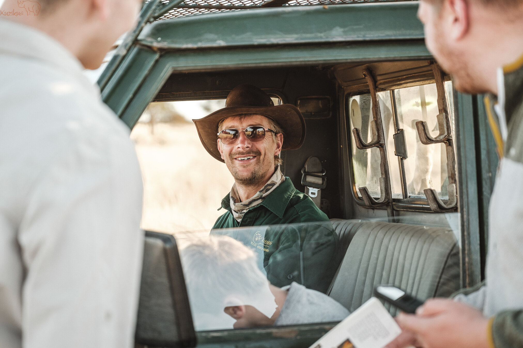 Berend im Landcruiser gibt Auskunft 