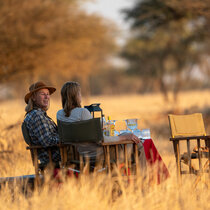 Sundowner in der Savanne