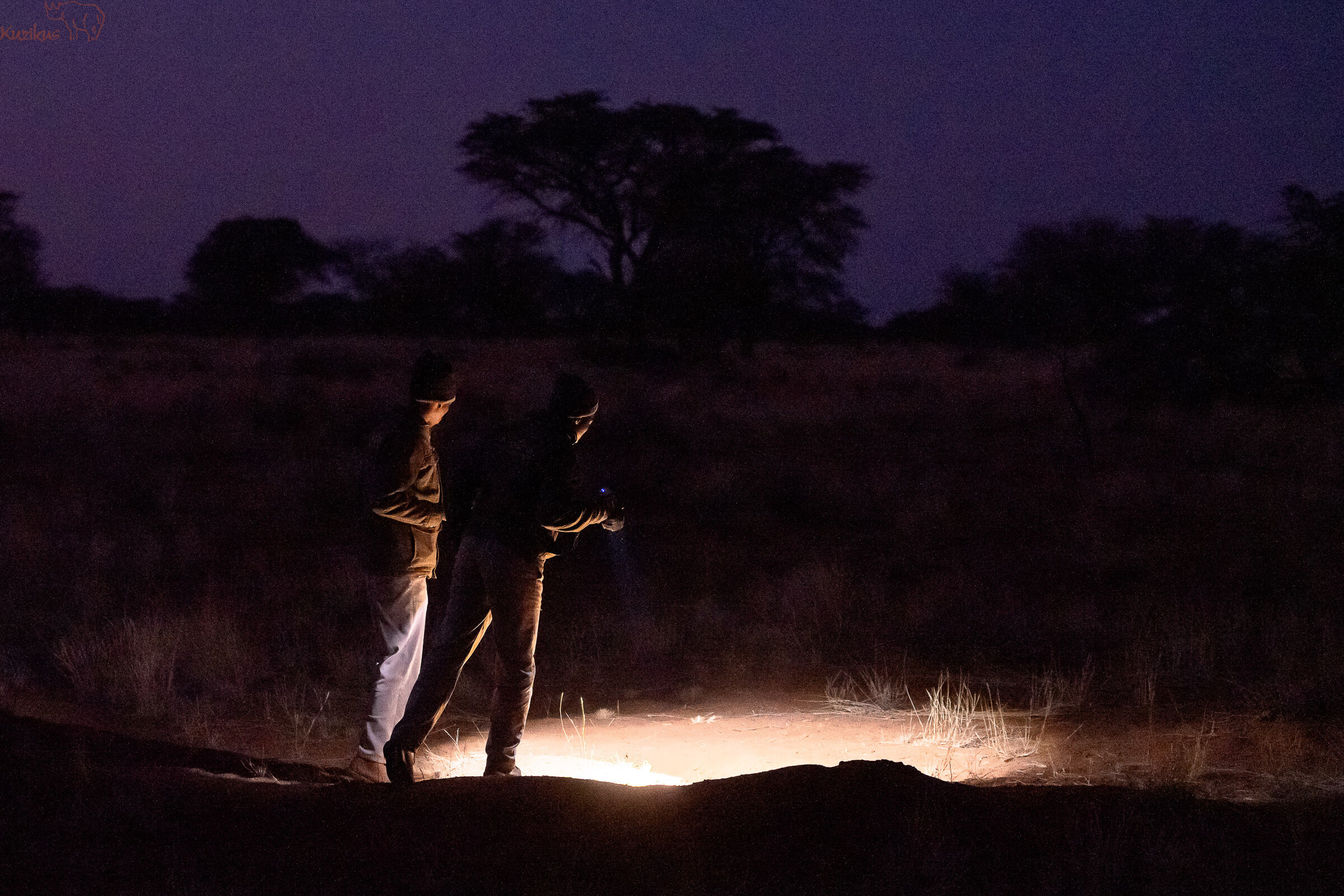 two people on a night wakl